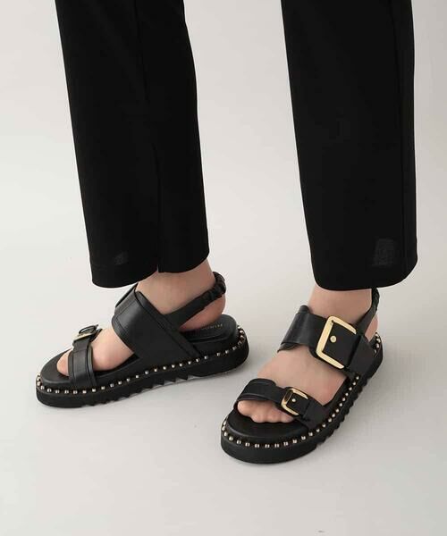 HIROKO KOSHINO / ヒロココシノ チノ・ワークパンツ | ドライポンチサイドスリットパンツ /日本製/洗える | 詳細5