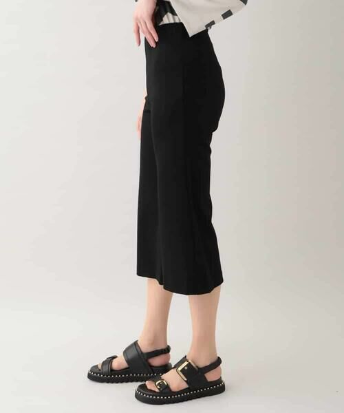 HIROKO KOSHINO / ヒロココシノ ショート・ハーフ・半端丈パンツ | ストレッチポンチミドル丈フレアパンツ /日本製/洗える | 詳細1