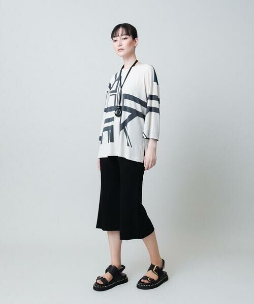 HIROKO KOSHINO / ヒロココシノ ショート・ハーフ・半端丈パンツ | ストレッチポンチミドル丈フレアパンツ /日本製/洗える | 詳細9