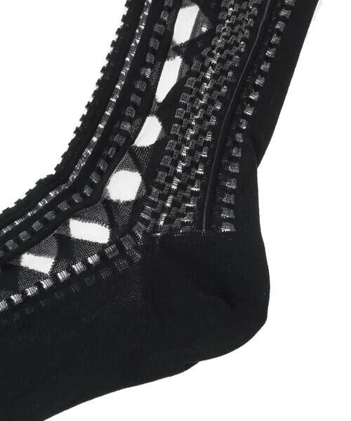 HIROKO KOSHINO / ヒロココシノ その他小物 | ジオメトリックジャカードソックス/日本製/洗濯機で洗える | 詳細5