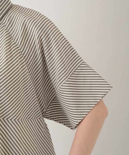 HIROKO KOSHINO / ヒロココシノ シャツ・ブラウス | ストライプAラインブラウス /洗える | 詳細6