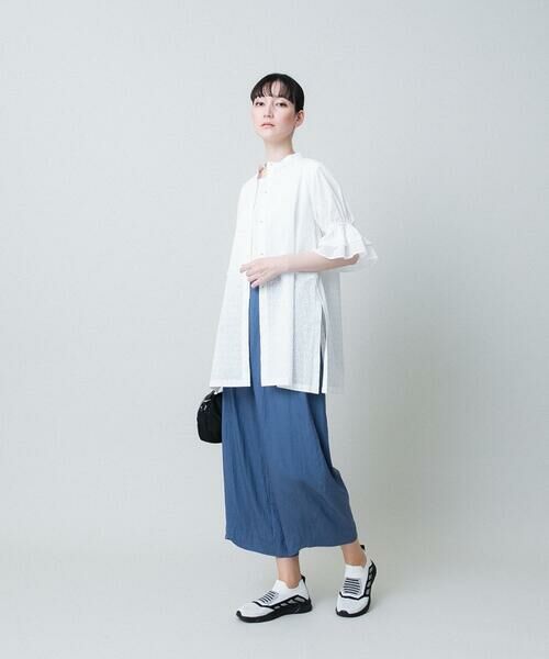 HIROKO KOSHINO / ヒロココシノ シャツ・ブラウス | ロゴプリントボリュームスリーブブラウス /洗える | 詳細11