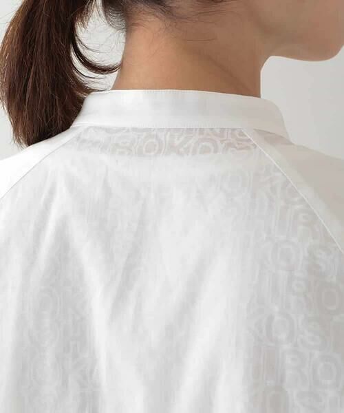 HIROKO KOSHINO / ヒロココシノ シャツ・ブラウス | ロゴプリントボリュームスリーブブラウス /洗える | 詳細5