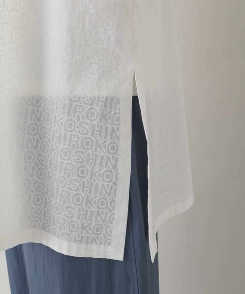HIROKO KOSHINO / ヒロココシノ シャツ・ブラウス | ロゴプリントボリュームスリーブブラウス /洗える | 詳細7