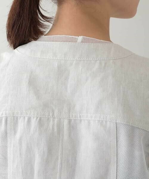 HIROKO KOSHINO / ヒロココシノ ベスト | ライトデニムメッシュジョイントベスト /洗える | 詳細5