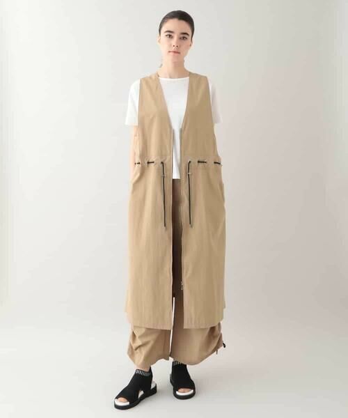 HIROKO KOSHINO / ヒロココシノ ロング・マキシ丈スカート | ドロストデザインジレワンピース /洗える | 詳細1