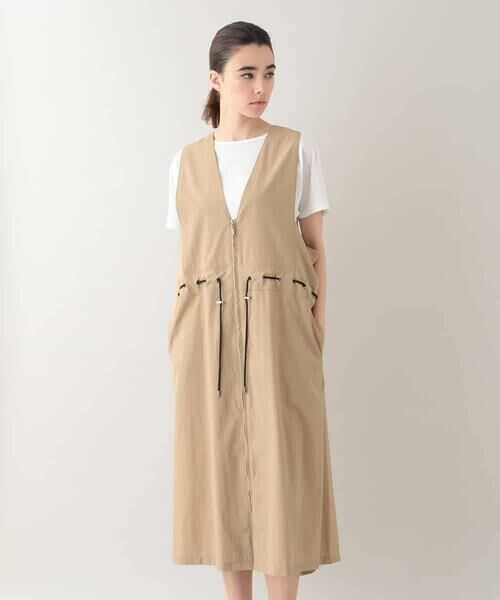 HIROKO KOSHINO / ヒロココシノ ロング・マキシ丈スカート | ドロストデザインジレワンピース /洗える | 詳細2