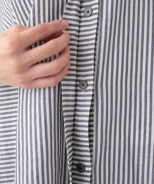HIROKO KOSHINO / ヒロココシノ シャツ・ブラウス | ストライプAラインロングブラウス/洗える | 詳細10