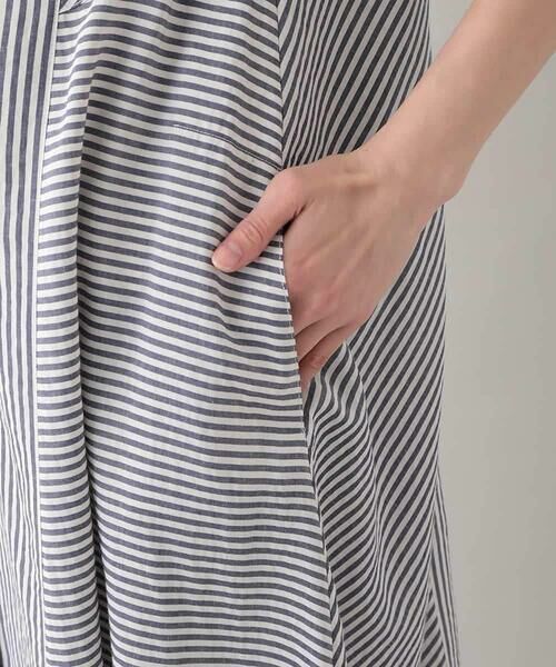HIROKO KOSHINO / ヒロココシノ シャツ・ブラウス | ストライプAラインロングブラウス/洗える | 詳細7