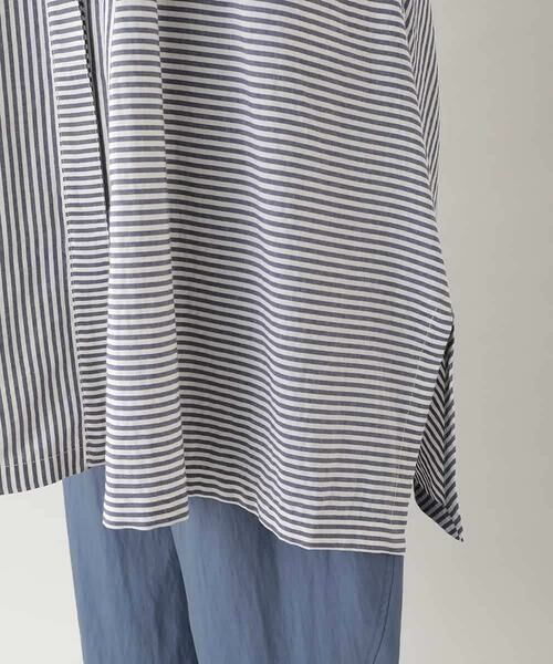 HIROKO KOSHINO / ヒロココシノ シャツ・ブラウス | ストライプAラインロングブラウス/洗える | 詳細8