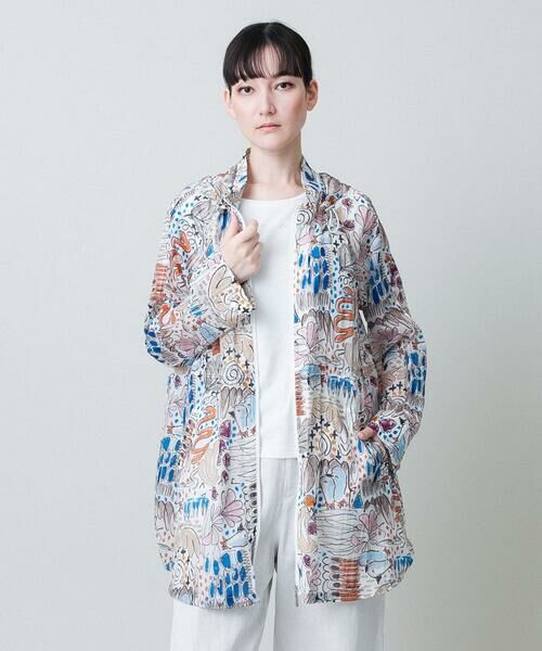 HIROKO KOSHINO / ヒロココシノ その他アウター | ペンギンプリントナイロンコート/洗える | 詳細1