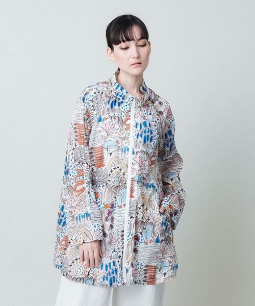 HIROKO KOSHINO/ヒロココシノ ペンギンプリントナイロンコート/洗える アイボリー M HIROKO KOSHINO/ヒロココシノ ペンギンプリントナイロンコート/洗える アイボリー M