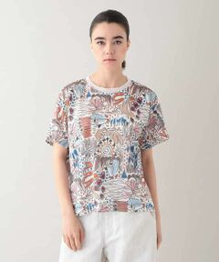 HIROKO KOSHINO / ヒロココシノ カットソー | リネンライクプリントカットソー /日本製/洗える