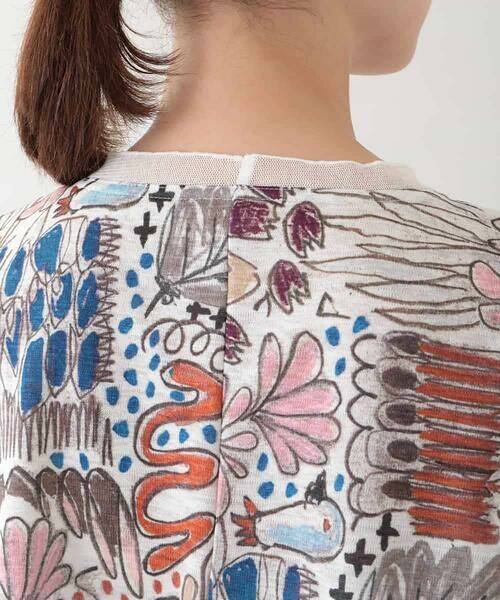 HIROKO KOSHINO / ヒロココシノ カットソー | リネンライクプリントカットソー /日本製/洗える | 詳細4