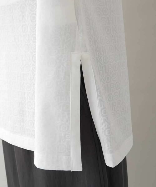 HIROKO KOSHINO / ヒロココシノ チュニック | オパールロゴプリントチュニック /日本製/洗える | 詳細6
