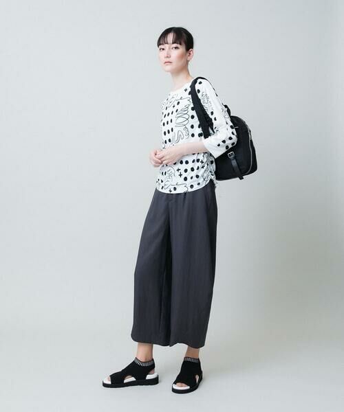 HIROKO KOSHINO / ヒロココシノ カットソー | 幾何ドット柄ドロストアレンジカットソー /日本製/洗濯機で洗える | 詳細10