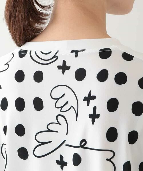 HIROKO KOSHINO / ヒロココシノ カットソー | 幾何ドット柄ドロストアレンジカットソー /日本製/洗濯機で洗える | 詳細6