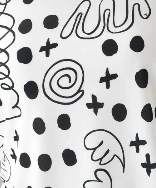 HIROKO KOSHINO / ヒロココシノ カットソー | 幾何ドット柄ドロストアレンジカットソー /日本製/洗濯機で洗える | 詳細9