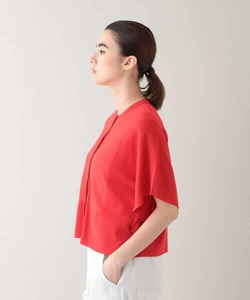 HIROKO KOSHINO / ヒロココシノ カーディガン・ボレロ | フレアスリーブデザインニットカーディガン/洗える | 詳細2