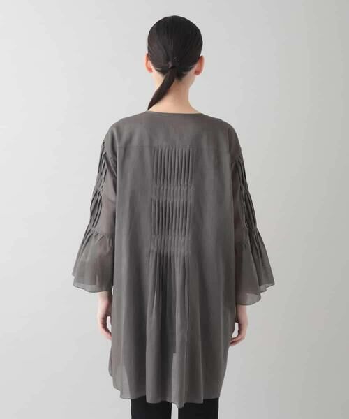 HIROKO KOSHINO / ヒロココシノ シャツ・ブラウス | ピンタックシアーブラウス/日本製/洗える | 詳細2
