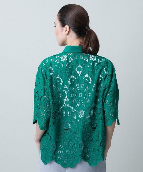 HIROKO KOSHINO / ヒロココシノ シャツ・ブラウス | フラワーレースコットンブラウス | 詳細2