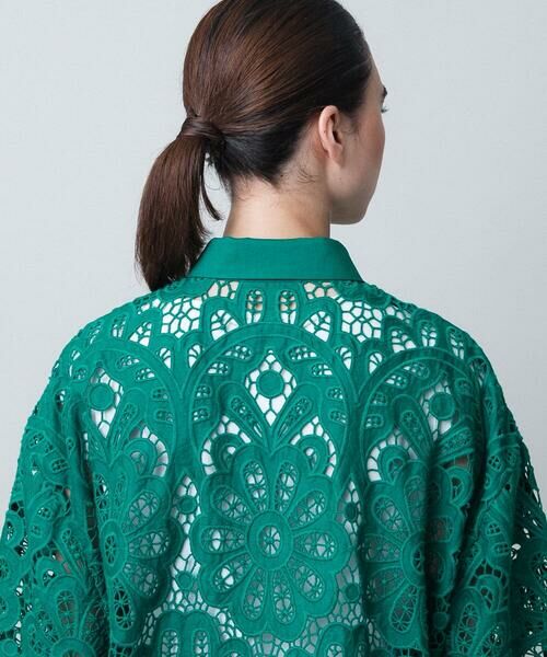 HIROKO KOSHINO / ヒロココシノ シャツ・ブラウス | フラワーレースコットンブラウス | 詳細3