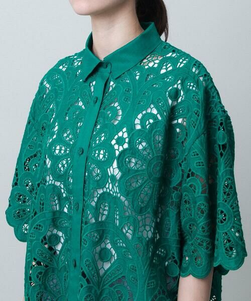 HIROKO KOSHINO / ヒロココシノ シャツ・ブラウス | フラワーレースコットンブラウス | 詳細5