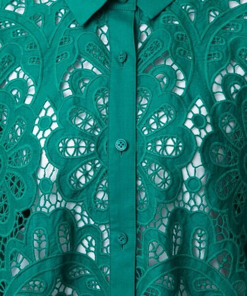 HIROKO KOSHINO / ヒロココシノ シャツ・ブラウス | フラワーレースコットンブラウス | 詳細8