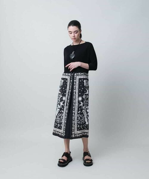 HIROKO KOSHINO / ヒロココシノ ロング・マキシ丈ワンピース | ボタニカルアートパネルワンピース/日本製 | 詳細10