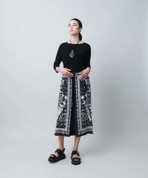 HIROKO KOSHINO / ヒロココシノ ロング・マキシ丈ワンピース | ボタニカルアートパネルワンピース/日本製 | 詳細11