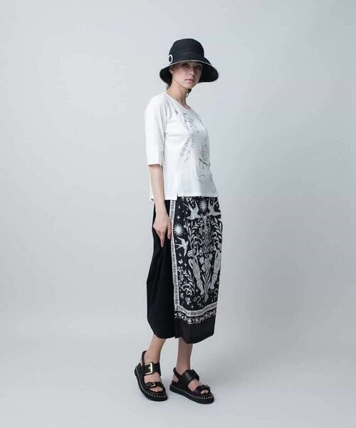 HIROKO KOSHINO / ヒロココシノ ロング・マキシ丈スカート | ボタニカルアートプリントスカート/日本製 | 詳細8
