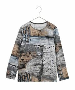 HIROKO KOSHINO / ヒロココシノ カットソー | アートプリントプルオーバー/日本製/洗える