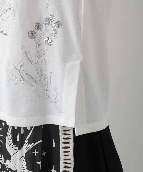 HIROKO KOSHINO / ヒロココシノ カットソー | ボタニカル刺繍デザインカットソー/日本製/洗える | 詳細6