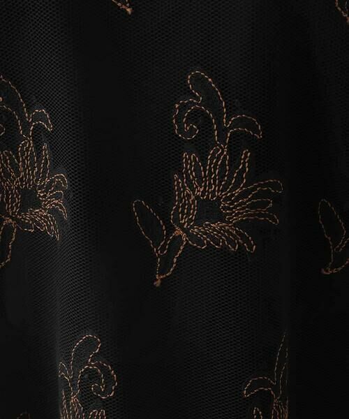 HIROKO KOSHINO / ヒロココシノ シャツ・ブラウス | ボタニカル刺繍チュールブラウス/日本製/洗える | 詳細7
