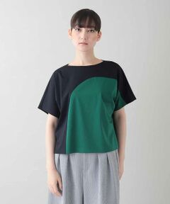 HIROKO KOSHINO / ヒロココシノ カットソー | ツートンスムースTシャツ/日本製/洗える