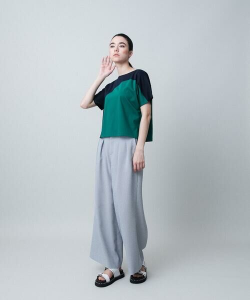 HIROKO KOSHINO / ヒロココシノ カットソー | ツートンスムースTシャツ/日本製/洗える | 詳細10