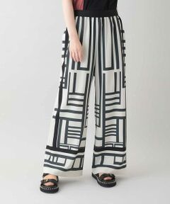 HIROKO KOSHINO / ヒロココシノ その他パンツ | 幾何柄ワイドパンツ/日本製/洗える