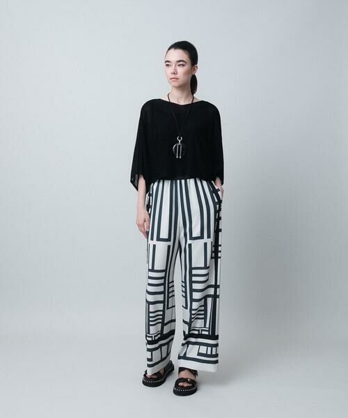 HIROKO KOSHINO / ヒロココシノ その他パンツ | 幾何柄ワイドパンツ/日本製/洗える | 詳細10