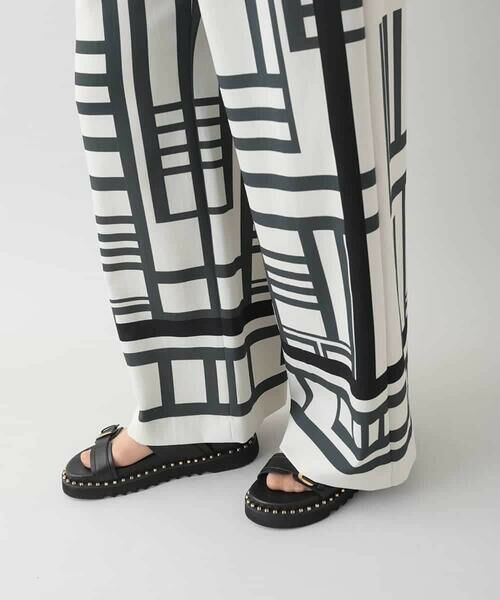 HIROKO KOSHINO / ヒロココシノ その他パンツ | 幾何柄ワイドパンツ/日本製/洗える | 詳細6