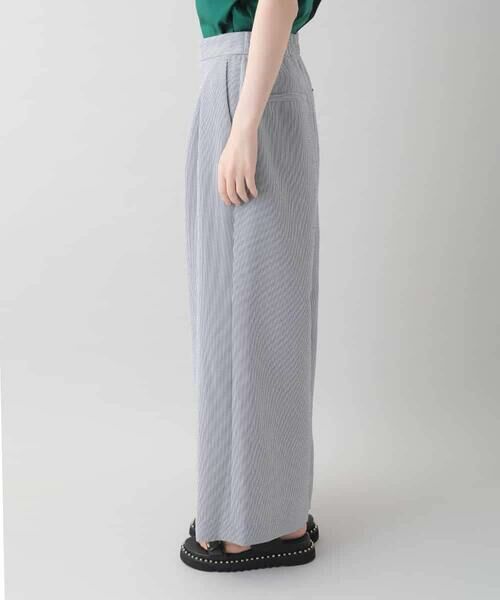 HIROKO KOSHINO / ヒロココシノ その他パンツ | ストライプサッカーワイドパンツ/日本製 | 詳細1