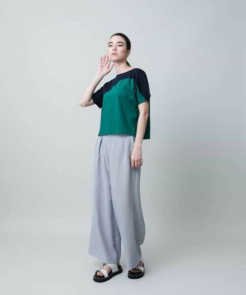 HIROKO KOSHINO / ヒロココシノ その他パンツ | ストライプサッカーワイドパンツ/日本製 | 詳細10