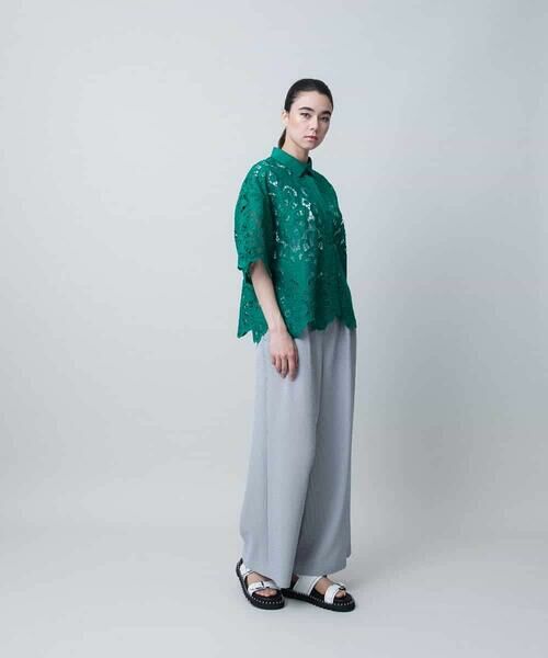 HIROKO KOSHINO / ヒロココシノ その他パンツ | ストライプサッカーワイドパンツ/日本製 | 詳細8