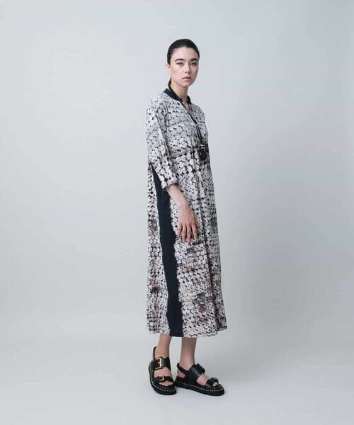 HIROKO KOSHINO / ヒロココシノ ロング・マキシ丈ワンピース | ドット柄ジャージーロングワンピース/日本製/洗える | 詳細10