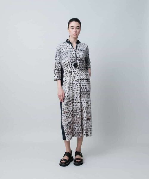 HIROKO KOSHINO / ヒロココシノ ロング・マキシ丈ワンピース | ドット柄ジャージーロングワンピース/日本製/洗える | 詳細11