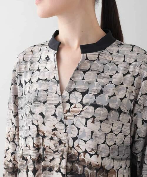 HIROKO KOSHINO / ヒロココシノ ロング・マキシ丈ワンピース | ドット柄ジャージーロングワンピース/日本製/洗える | 詳細4