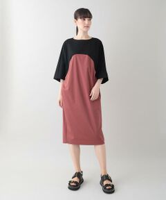 HIROKO KOSHINO / ヒロココシノ ロング・マキシ丈ワンピース | ツートンスムースワンピース/日本製/洗える
