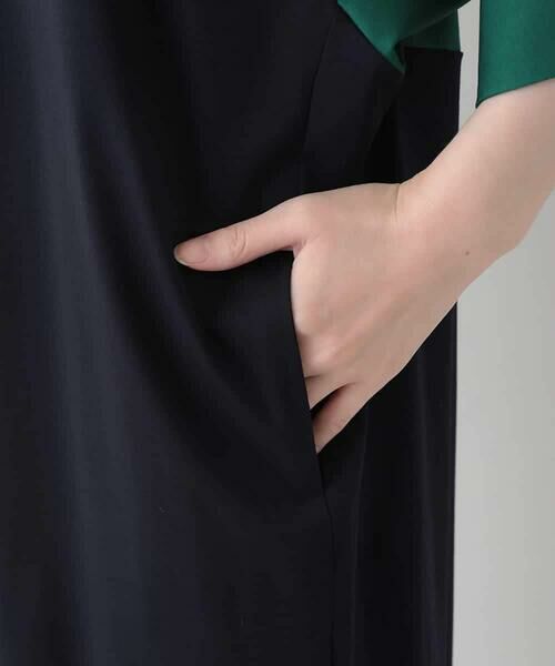 HIROKO KOSHINO / ヒロココシノ ロング・マキシ丈ワンピース | ツートンスムースワンピース/日本製/洗える | 詳細8