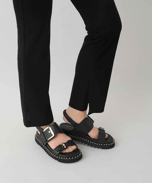 HIROKO KOSHINO / ヒロココシノ チノ・ワークパンツ | スリットヘムストレートパンツ/日本製/洗える | 詳細5