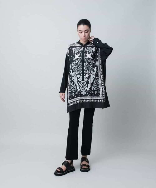 HIROKO KOSHINO / ヒロココシノ チノ・ワークパンツ | スリットヘムストレートパンツ/日本製/洗える | 詳細8