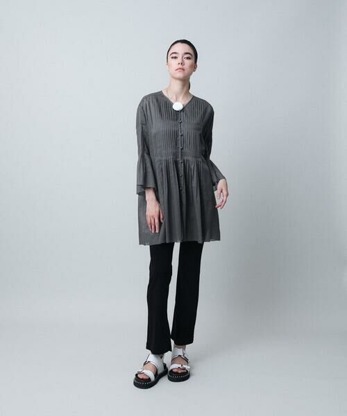 HIROKO KOSHINO / ヒロココシノ チノ・ワークパンツ | スリットヘムストレートパンツ/日本製/洗える | 詳細9